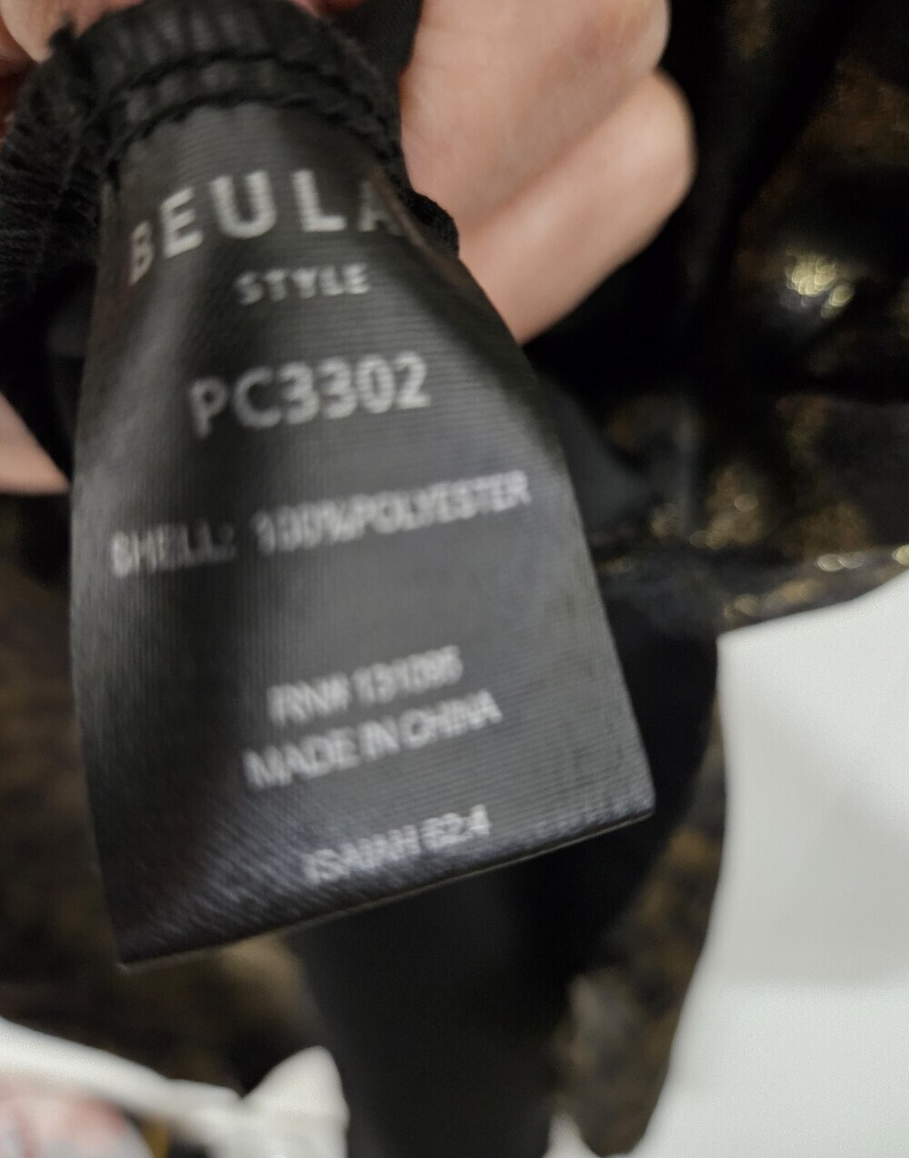 Beulah Metallic Gold and Black Leopard Shirt Dress - Picture 3 of 6